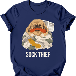 Pekingese Sock Thief T Shirt Gift For Dog Lover
