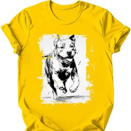Pitbull Running Dog T Shirt Gift For Dog Lover