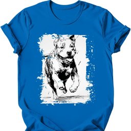 Pitbull Running Dog T Shirt Gift For Dog Lover