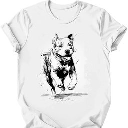 Pitbull Running Dog T Shirt Gift For Dog Lover