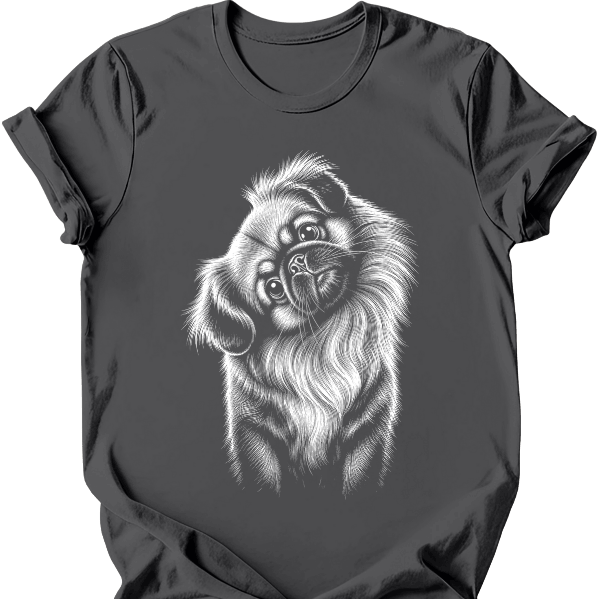 Pekingese Tilted Dog T Shirt Gift For Dog Lover