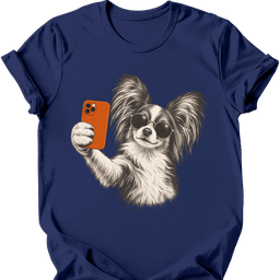 Papillon Selfie Dog T Shirt Gift For Dog Lover