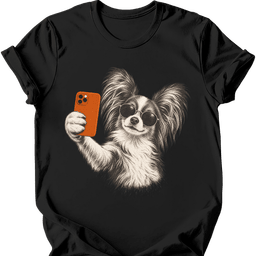 Papillon Selfie Dog T Shirt Gift For Dog Lover