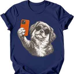 Pekingese Selfie Dog T Shirt Gift For Dog Lover