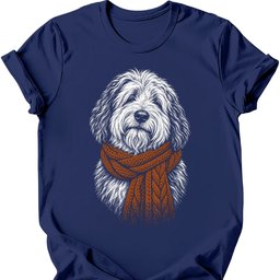 Old English Sheepdog Winter Dog T Shirt Gift For Dog Lover