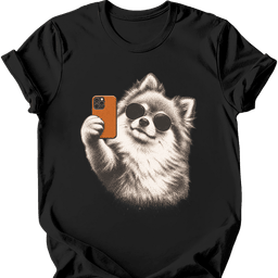Pomeranian Selfie Dog T Shirt Gift For Dog Lover