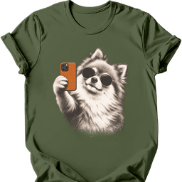 Pomeranian Selfie Dog T Shirt Gift For Dog Lover