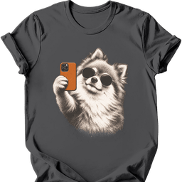 Pomeranian Selfie Dog T Shirt Gift For Dog Lover
