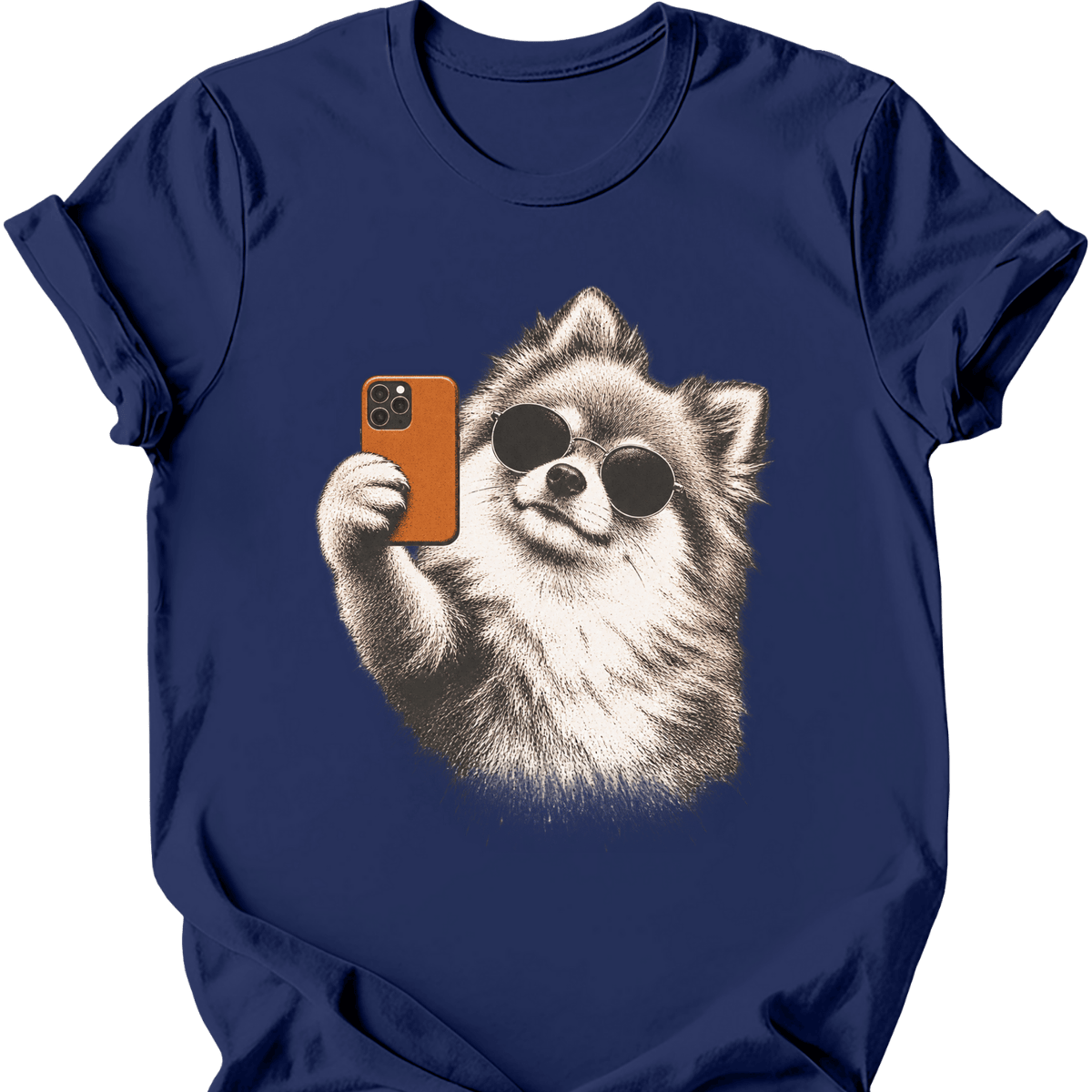 Pomeranian Selfie Dog T Shirt Gift For Dog Lover