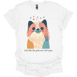 Pekingese Live Like The Gate Was Left Open T Shirt Gift For Dog Lover
