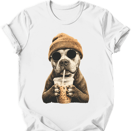 Pitbull Hipster Dog T Shirt Gift For Dog Lover