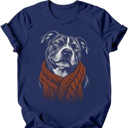 Pitbull Winter Dog T Shirt Gift For Dog Lover