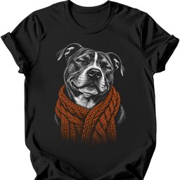Pitbull Winter Dog T Shirt Gift For Dog Lover