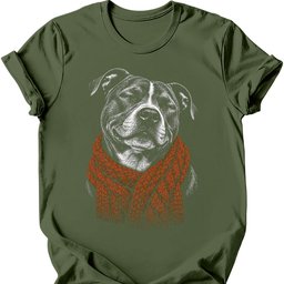 Pitbull Winter Dog T Shirt Gift For Dog Lover