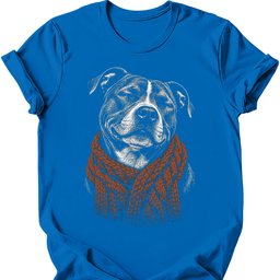 Pitbull Winter Dog T Shirt Gift For Dog Lover