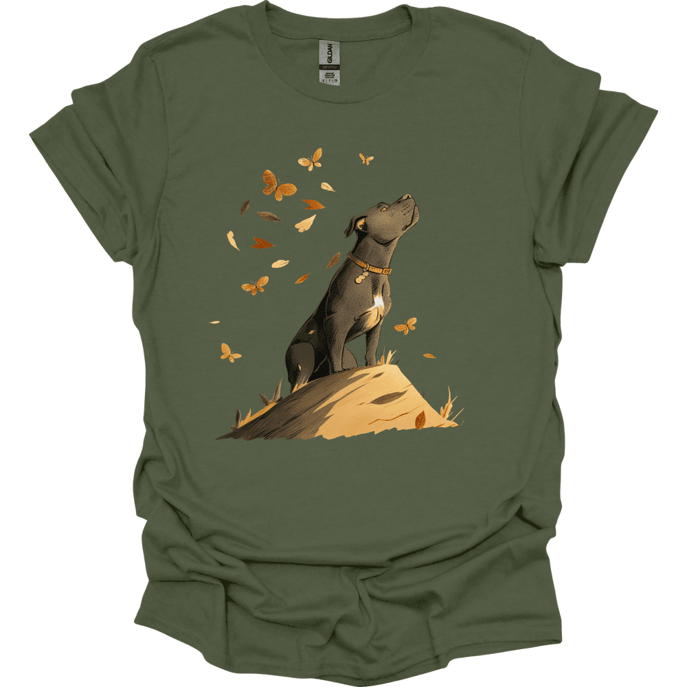 Pitbull Fall Dog T Shirt Gift For Dog Lover