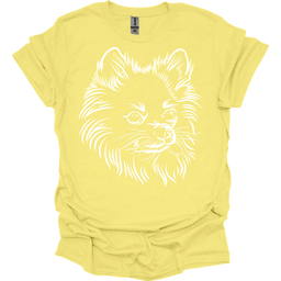 Pomeranian Line Art T Shirt Gift For Dog Lover