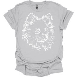 Pomeranian Line Art T Shirt Gift For Dog Lover
