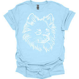 Pomeranian Line Art T Shirt Gift For Dog Lover