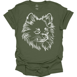 Pomeranian Line Art T Shirt Gift For Dog Lover