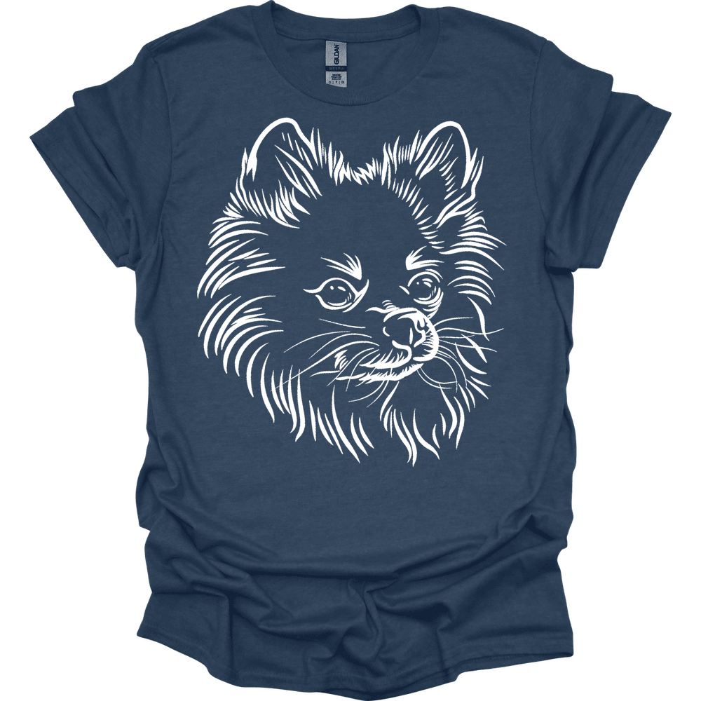Pomeranian Line Art T Shirt Gift For Dog Lover