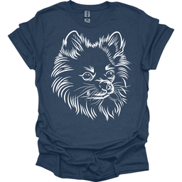 Pomeranian Line Art T Shirt Gift For Dog Lover