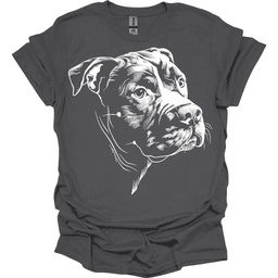 Pitbull Line Art T Shirt Gift For Dog Lover