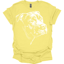 Pitbull Line Art T Shirt Gift For Dog Lover