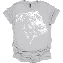 Pitbull Line Art T Shirt Gift For Dog Lover
