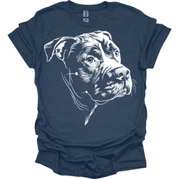 Pitbull Line Art T Shirt Gift For Dog Lover