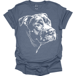 Pitbull Line Art T Shirt Gift For Dog Lover