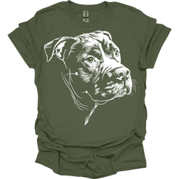 Pitbull Line Art T Shirt Gift For Dog Lover