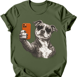 Pitbull Selfie Dog T Shirt Gift For Dog Lover