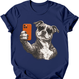 Pitbull Selfie Dog T Shirt Gift For Dog Lover