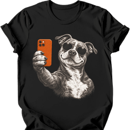 Pitbull Selfie Dog T Shirt Gift For Dog Lover