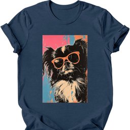Pekingese Punk Dog T Shirt Gift For Dog Lover