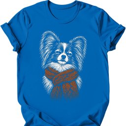 Papillon Winter Dog T Shirt Gift For Dog Lover