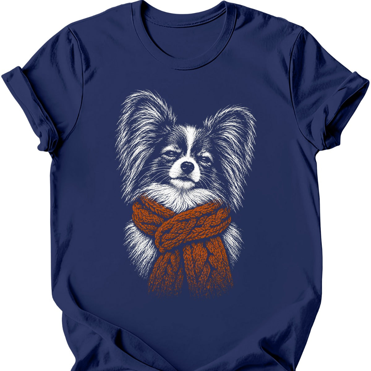 Papillon Winter Dog T Shirt Gift For Dog Lover