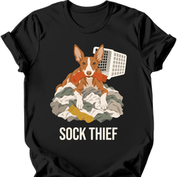 Podenco Sock Thief T Shirt Gift For Dog Lover