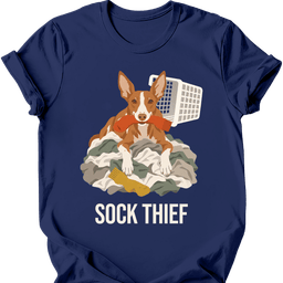 Podenco Sock Thief T Shirt Gift For Dog Lover