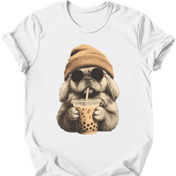 Pekingese Hipster Dog T Shirt Gift For Dog Lover