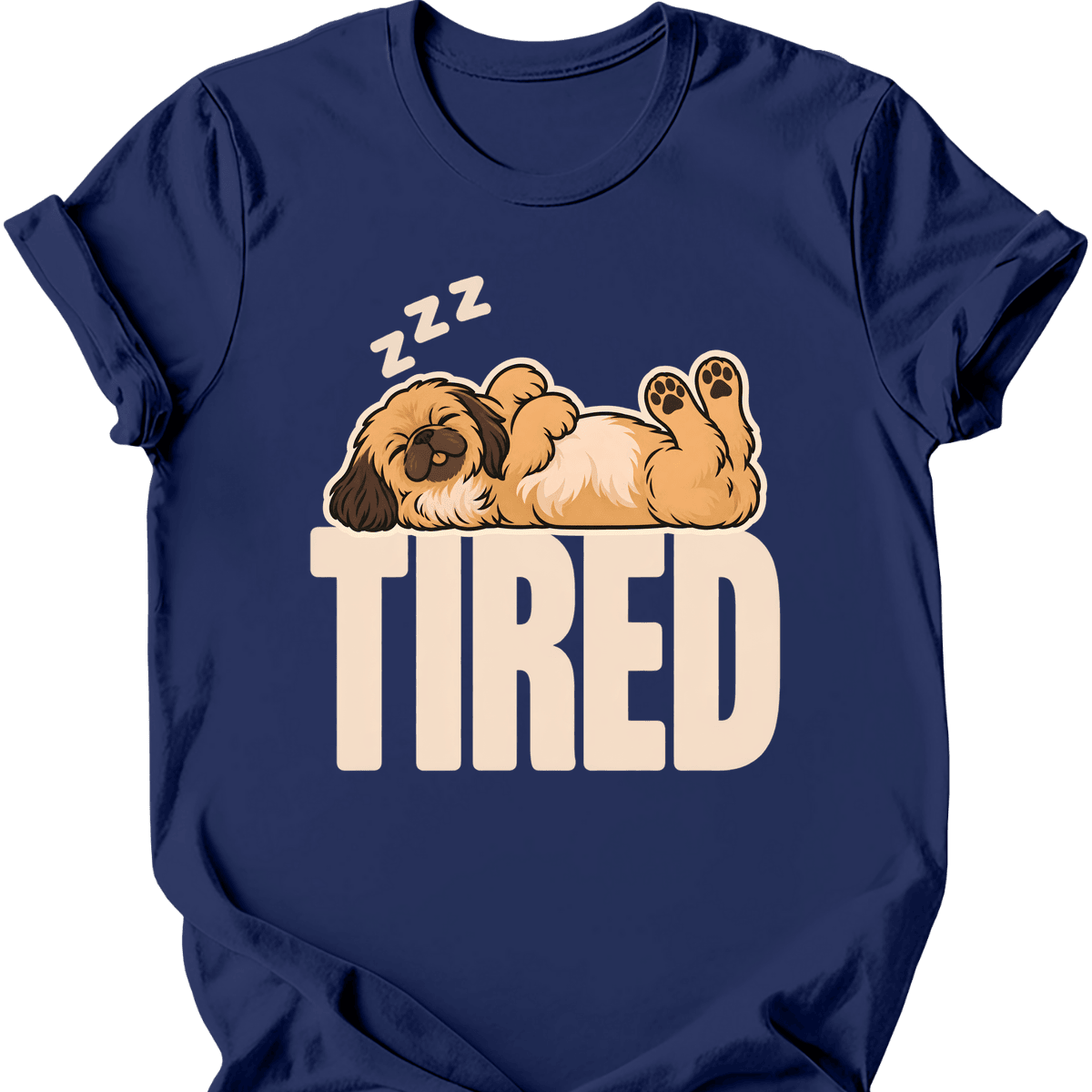 Pekingese Tired Dog T Shirt Gift For Dog Lover