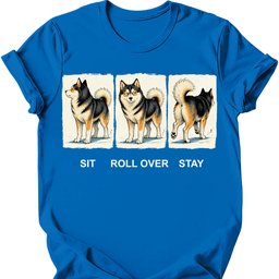Pomsky Sit Roll Over Stay T Shirt Gift For Dog Lover