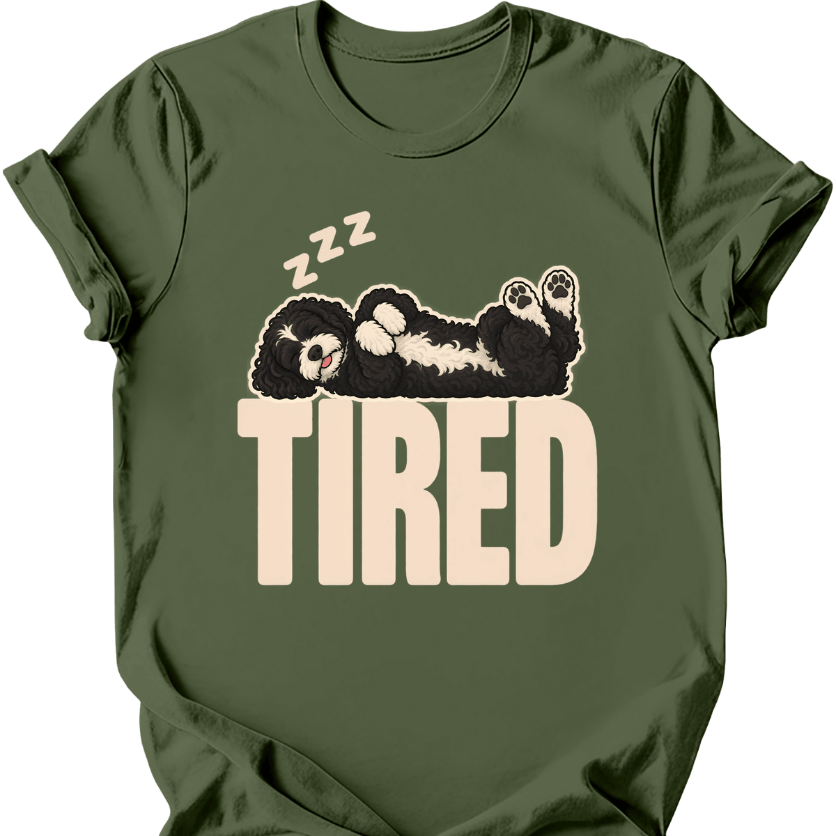 Portuguese Water Dog Tired Dog T Shirt Gift For Dog Lover