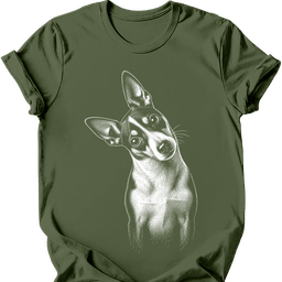 Rat Terrier Tilted Dog T Shirt Gift For Dog Lover