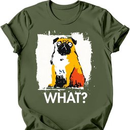 Pug What Dog T Shirt Gift For Dog Lover