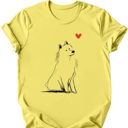 Samoyed Sketch Dog T Shirt Gift For Dog Lover