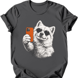 Samoyed Selfie Dog T Shirt Gift For Dog Lover