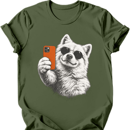 Samoyed Selfie Dog T Shirt Gift For Dog Lover
