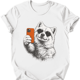 Samoyed Selfie Dog T Shirt Gift For Dog Lover